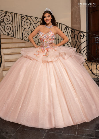 Vestido de quinceanera de manga comprida, Rachel Allan RQ1161