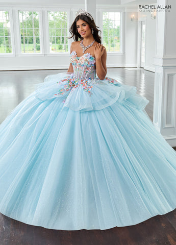Vestido de quinceanera de manga comprida, Rachel Allan RQ1161
