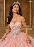 Strapless Cape Quinceanera Dress by Rachel Allan RQ1162