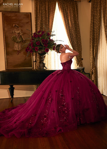 Vestido sem alças para quinze anos, de Rachel Allan RQ1163