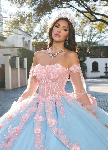 Vestido de quinceanera sem alças com espartilho, de Rachel Allan RQ2196