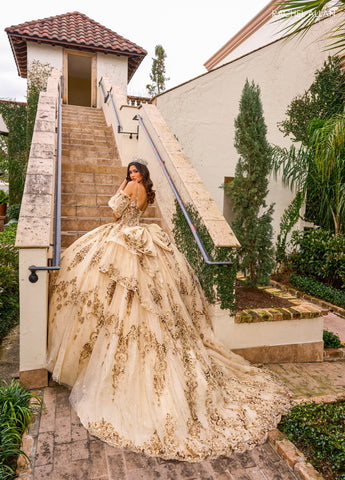 Vestido de quinceanera sem mangas com espartilho, de Rachel Allan RQ2202