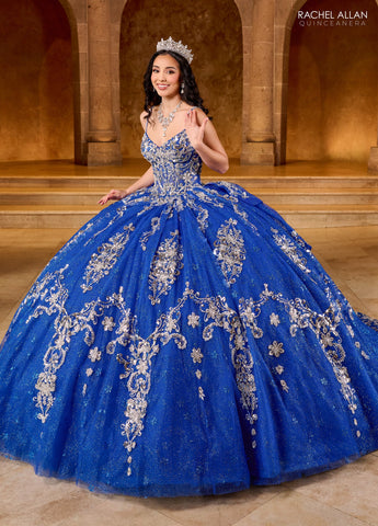 Vestido de quinceanera sem mangas com espartilho, de Rachel Allan RQ2202