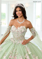 Cape Sleeve Quinceanera Dress by Rachel Allan RQ2216