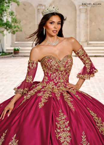 Langärmliges Quinceanera-Kleid von Rachel Allan RQ2217