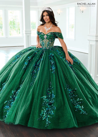 Transparentes Korsett-Quinceanera-Kleid von Rachel Allan RQ2224