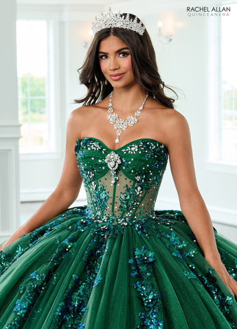 Transparentes Korsett-Quinceanera-Kleid von Rachel Allan RQ2224
