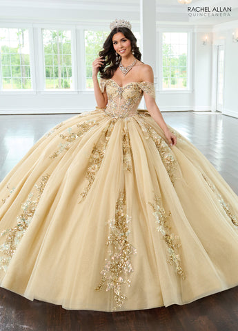 Transparentes Korsett-Quinceanera-Kleid von Rachel Allan RQ2224