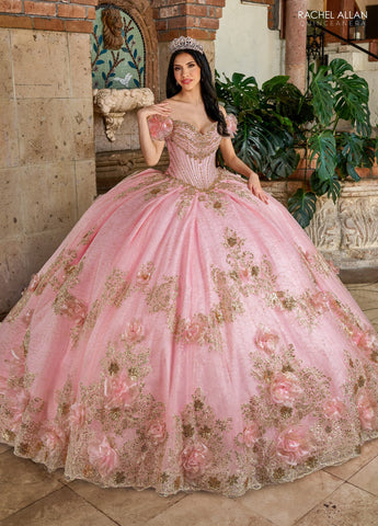 Schulterfreies Quinceanera-Kleid von Rachel Allan RQ3133