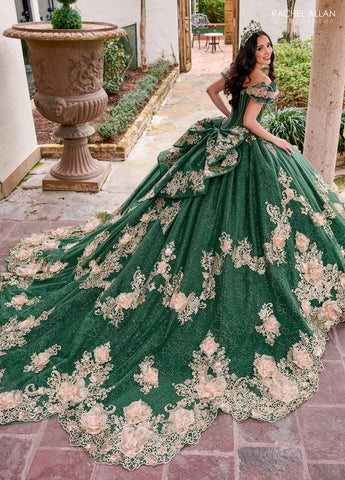 Schulterfreies Quinceanera-Kleid von Rachel Allan RQ3133