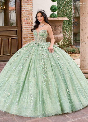 Vestido de festa de quinze anos sem alças com capa de Rachel Allan RQ3135