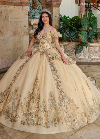 Vestido de quinceanera ombro a ombro, de Rachel Allan RQ3137