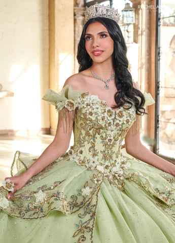 Vestido de quinceanera ombro a ombro, de Rachel Allan RQ3137