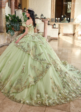 Vestido de quinceanera ombro a ombro, de Rachel Allan RQ3137