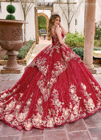 Vestido de festa de quinze anos sem mangas, de Rachel Allan RQ3140