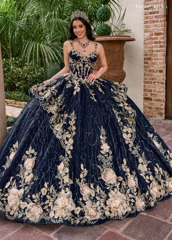 Vestido de festa de quinze anos sem mangas, de Rachel Allan RQ3140