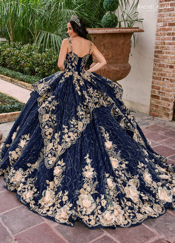 Vestido de festa de quinze anos sem mangas, de Rachel Allan RQ3140