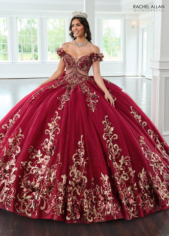 Schulterfreies Quinceanera-Kleid von Rachel Allan RQ3145