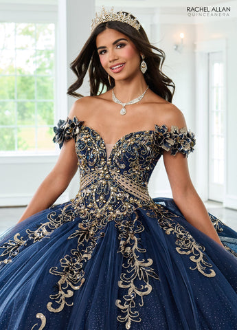 Schulterfreies Quinceanera-Kleid von Rachel Allan RQ3145