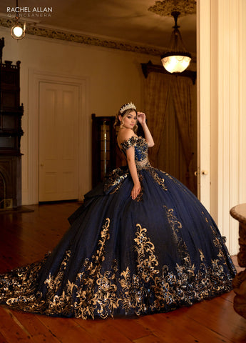 Schulterfreies Quinceanera-Kleid von Rachel Allan RQ3145