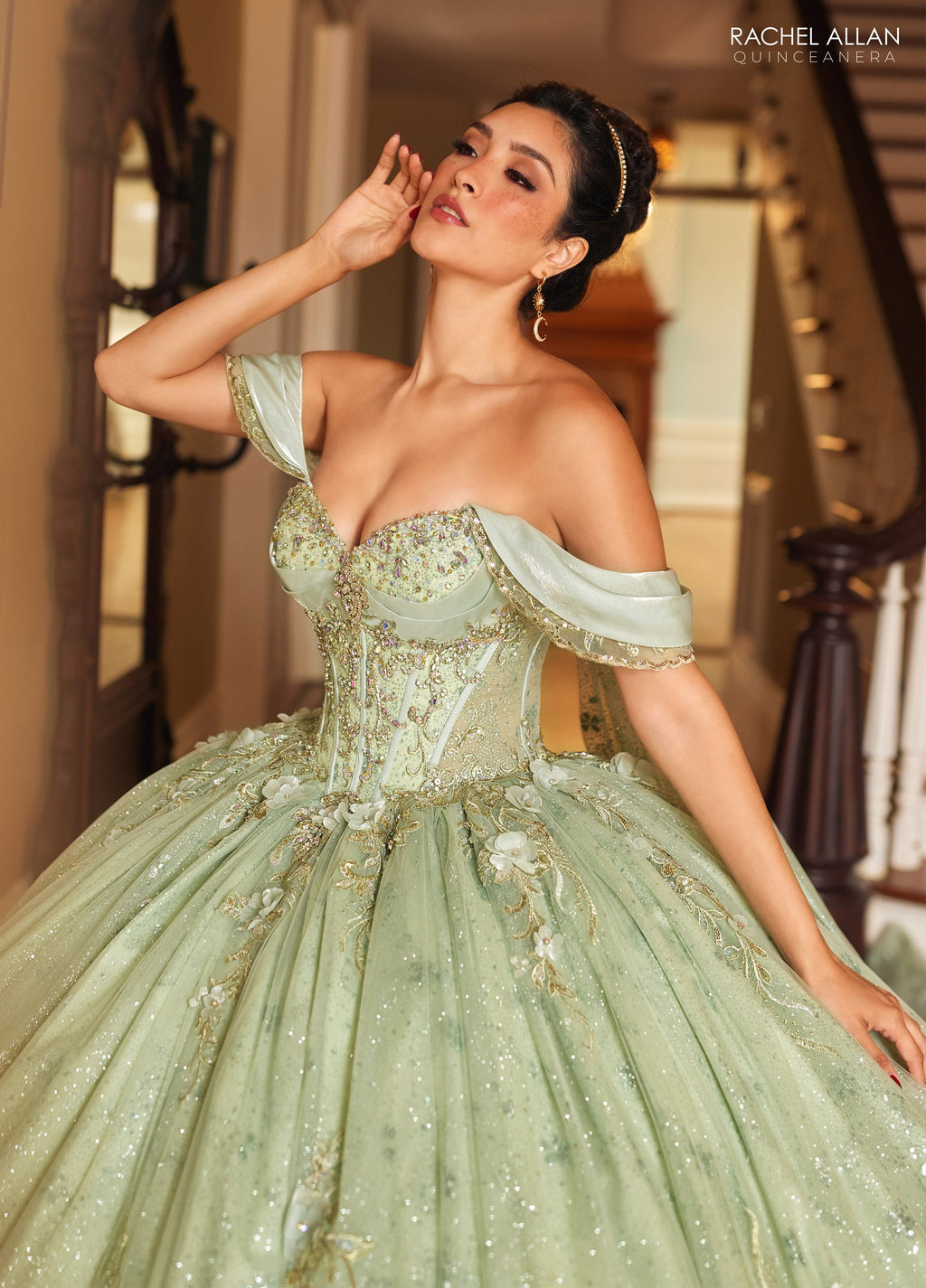 Cape Sleeve Quinceanera Dress by Rachel Allan RQ3146