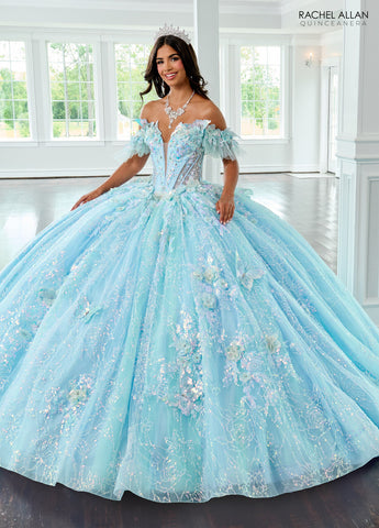 3D-Schmetterlings-Quinceanera-Kleid von Rachel Allan RQ3149