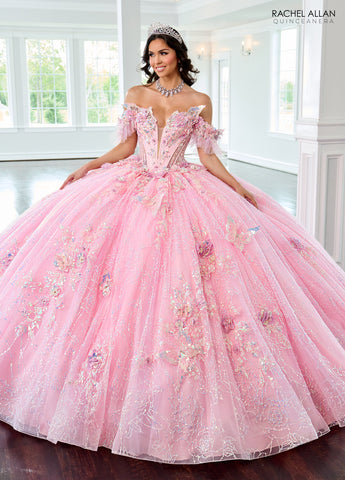 3D-Schmetterlings-Quinceanera-Kleid von Rachel Allan RQ3149