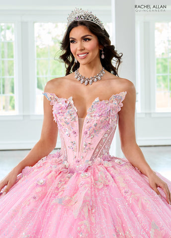 3D-Schmetterlings-Quinceanera-Kleid von Rachel Allan RQ3149