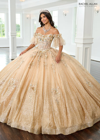 Schulterfreies Quinceanera-Kleid von Rachel Allan RQ3150