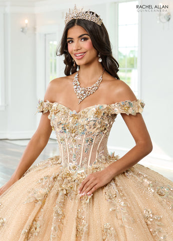 Schulterfreies Quinceanera-Kleid von Rachel Allan RQ3150