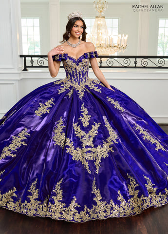 Vestido de quinceanera ombro a ombro, de Rachel Allan RQ3151