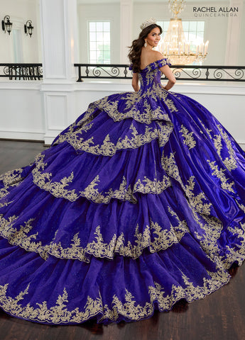 Vestido de quinceanera ombro a ombro, de Rachel Allan RQ3151