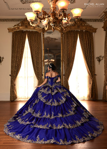 Vestido de quinceanera ombro a ombro, de Rachel Allan RQ3151