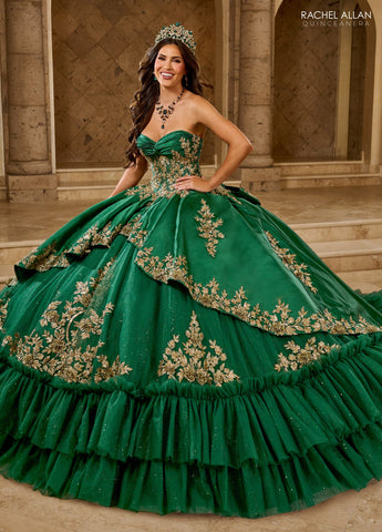 Vestido Charro sem alças para quinze anos de Rachel Allan RQ5010