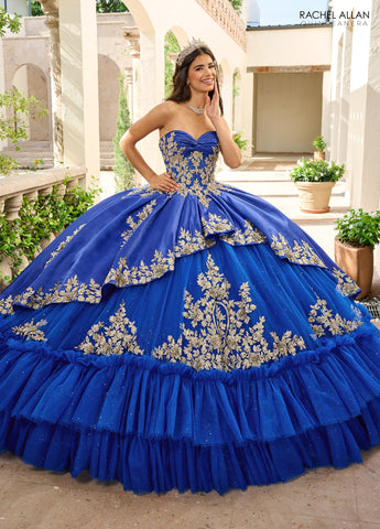 Vestido Charro sem alças para quinze anos de Rachel Allan RQ5010
