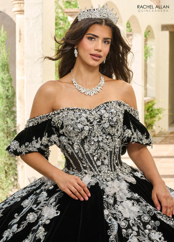 Samt-Charro-Quinceanera-Kleid von Rachel Allan RQ5011