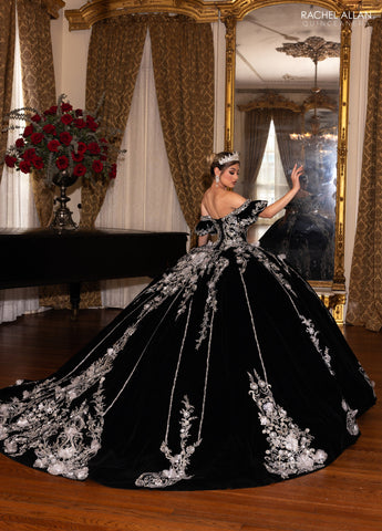 Samt-Charro-Quinceanera-Kleid von Rachel Allan RQ5011