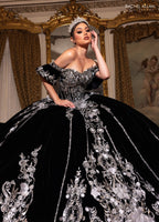 Velvet Charro Quinceanera Dress by Rachel Allan RQ5011