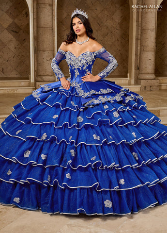 Gerüschtes Charro Quinceanera-Kleid von Rachel Allan RQ5012