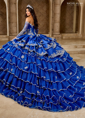 Gerüschtes Charro Quinceanera-Kleid von Rachel Allan RQ5012