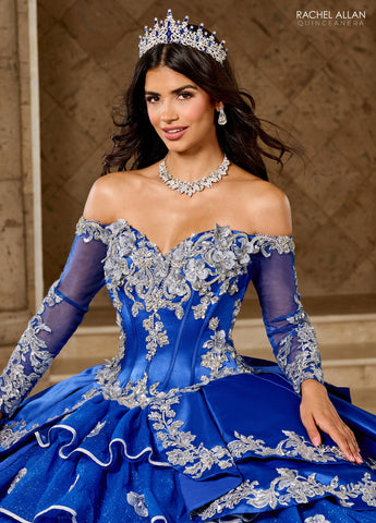Gerüschtes Charro Quinceanera-Kleid von Rachel Allan RQ5012
