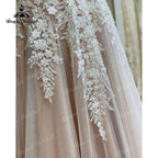 NumberSea Robe De Mariage Unlined Bodice FLowy A Line Blush Pink Wedding Dress Cap Sleeve Lace Applique Backless robe soirée mariage 2025