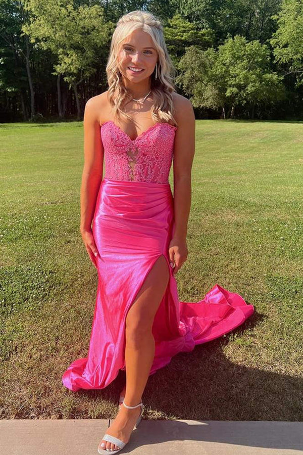 Mermaid Strapless Royal Blue Prom Dress Evening Dresses PSK509