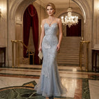 Serene Hill Light Blue Mermaid Evening Prom Dresses 2026 Formal Party Gowns for Women Vestidos De Fiesta DLA72492 Customized