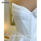 Lakshmigown Classic A Line Soft Satin Wedding Dresses 2026 Vestidos De Novia Beach Bridal Gowns Customized