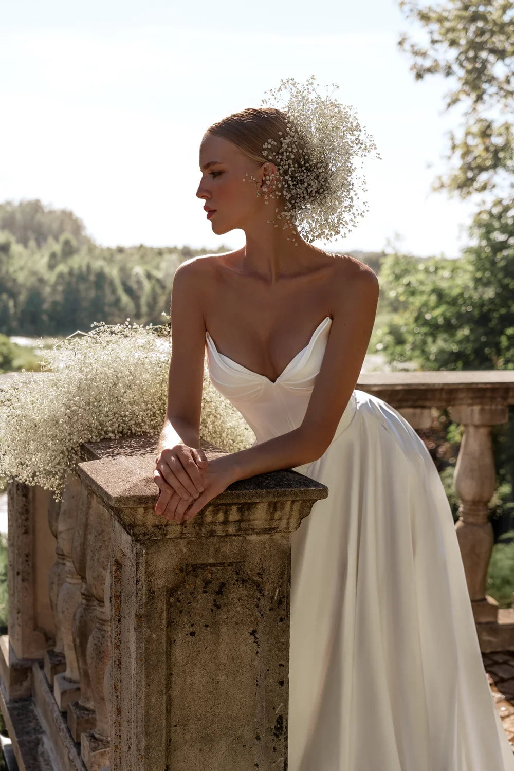 Lakshmigown Satin Wedding Dresses A-Line Strapless Lace-up V-Neck Pleated Chic Bride Prom Gown Simple Bridal Gowns  Customized