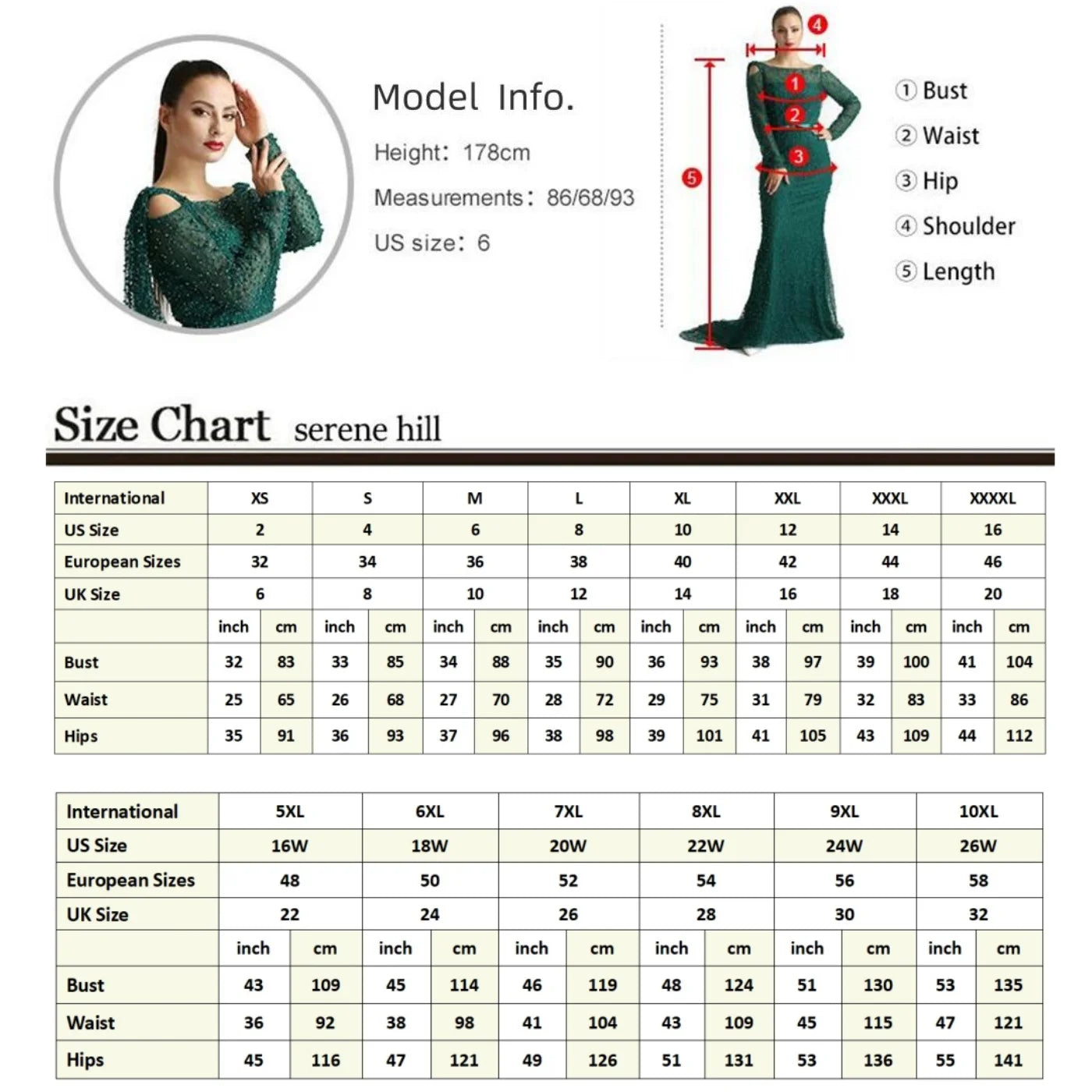 Serene Hill Black Mermaid Luxury Beaded Evening Dress 2026 Elegant Party Gowns for Women Customized DLA73408