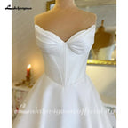 Lakshmigown Classic A Line Soft Satin Wedding Dresses 2026 Vestidos De Novia Beach Bridal Gowns Customized