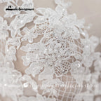 Lakshmigown Bohemian Wedding Dress Vintage Lace Beaded High Neck Tulle Bridal Sexy Wedding Gowns Vestidos Noivas