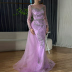 Serene Hill Caramel Mermaid Evening Dresses With Beaded Skirt And Lace-up Detail For Wedding Party 2025 DLA72376 Customized